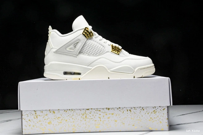 1st Kicks Gold Retro Metallic 4 Jordan AQ9129-170 0712